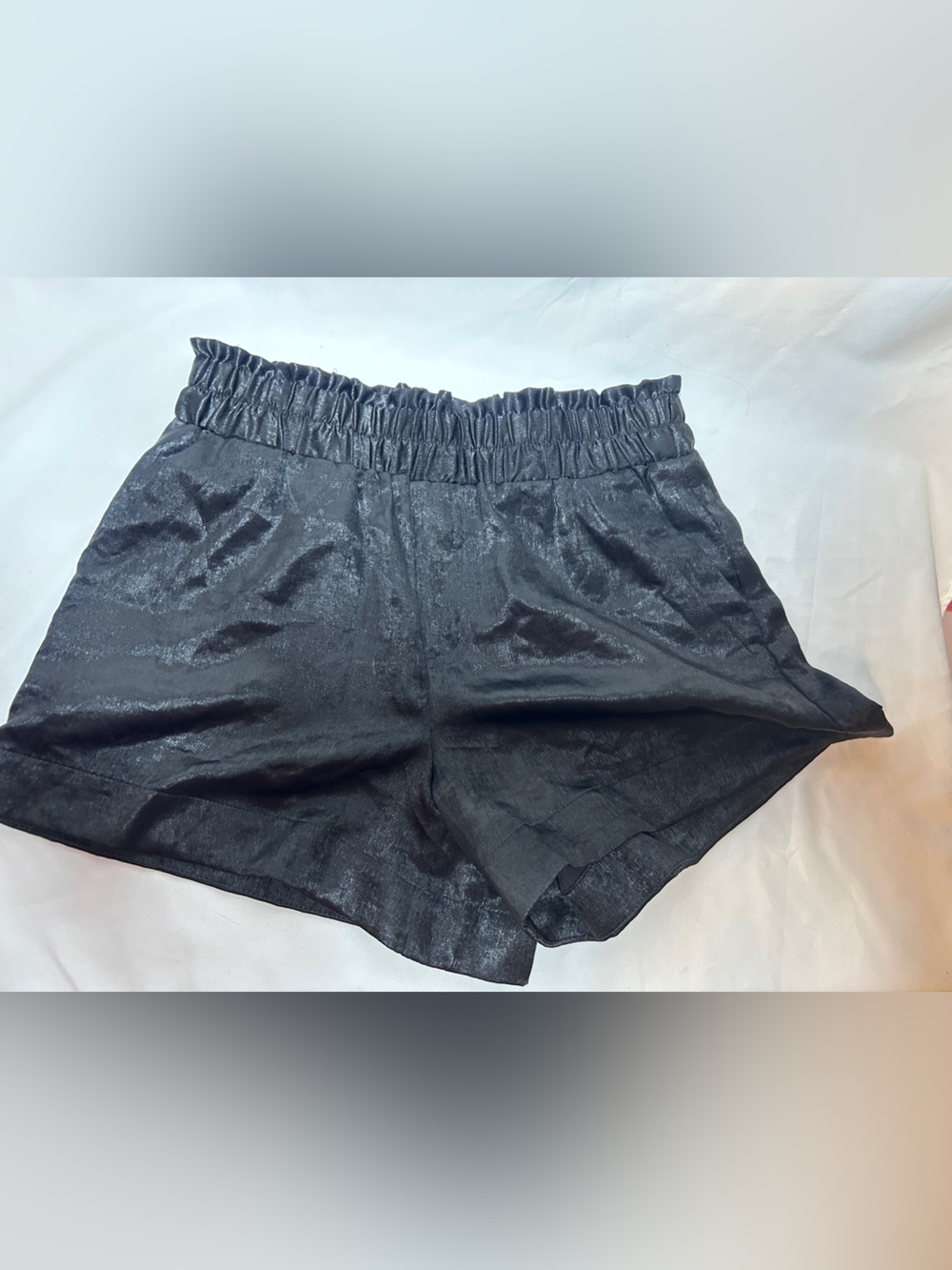 A New Day Metallic black Pull On Shorts Women’s Size Small Chic